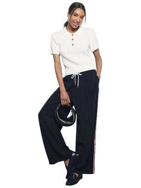 Hunter Wide Leg Drawcord Pants in Navy XSmall Womens Trousers